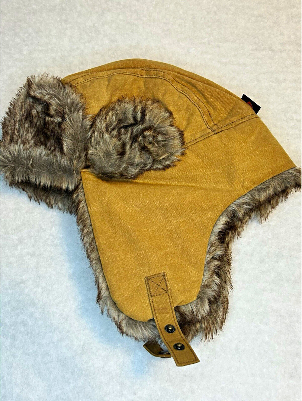 Ozark Trail Trapper Hat Tan/Gray Ear Flap Solid Winter Casual One Size